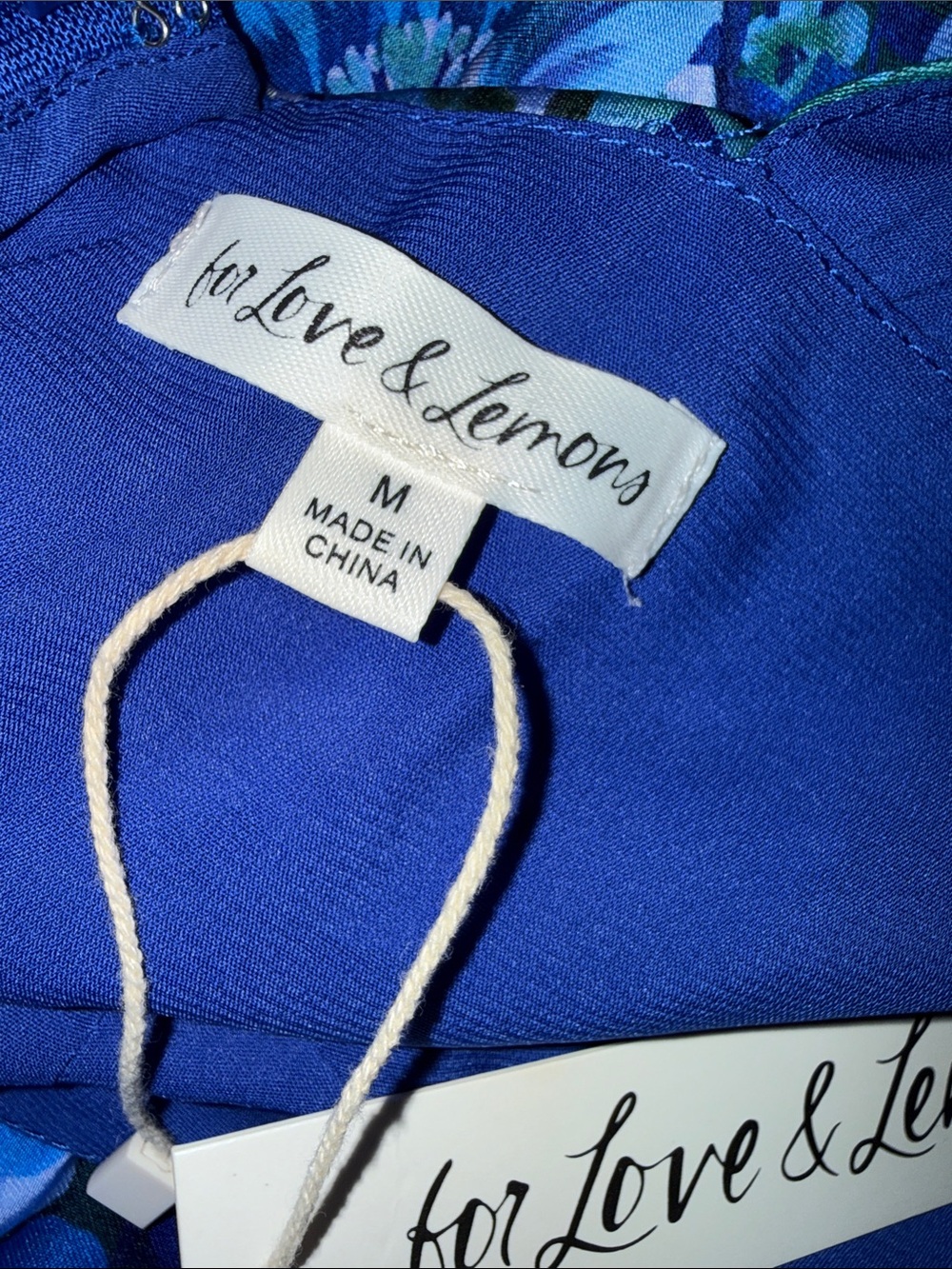 For Love & Lemons Astor Mini Dress In Blue NWT Size Medium - Picture 2 of 9
